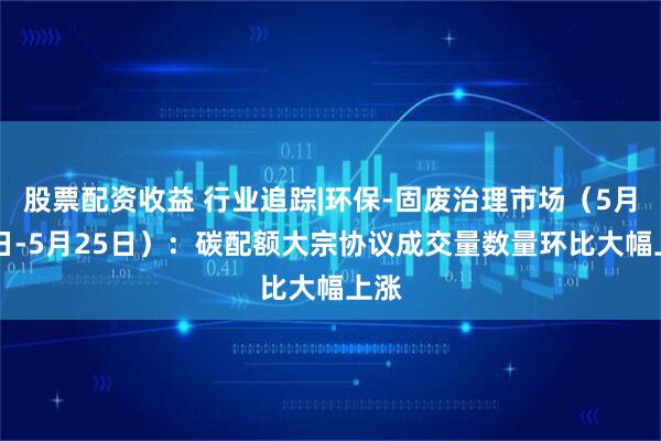 股票配资收益 行业追踪|环保-固废治理市场（5月19日-5月25日）：碳配额大宗协议成交量数量环比大幅上涨