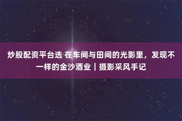 炒股配资平台选 在车间与田间的光影里，发现不一样的金沙酒业｜摄影采风手记